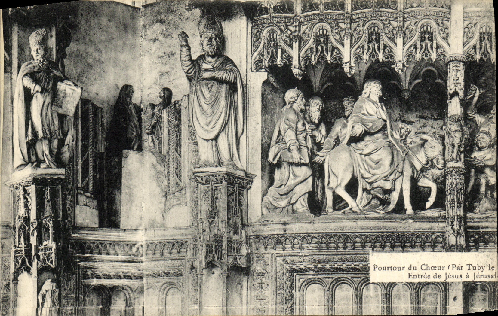 CPA Pourtour du Choeur par Tuby le Entree de Jesus a Jerusalem Chartres