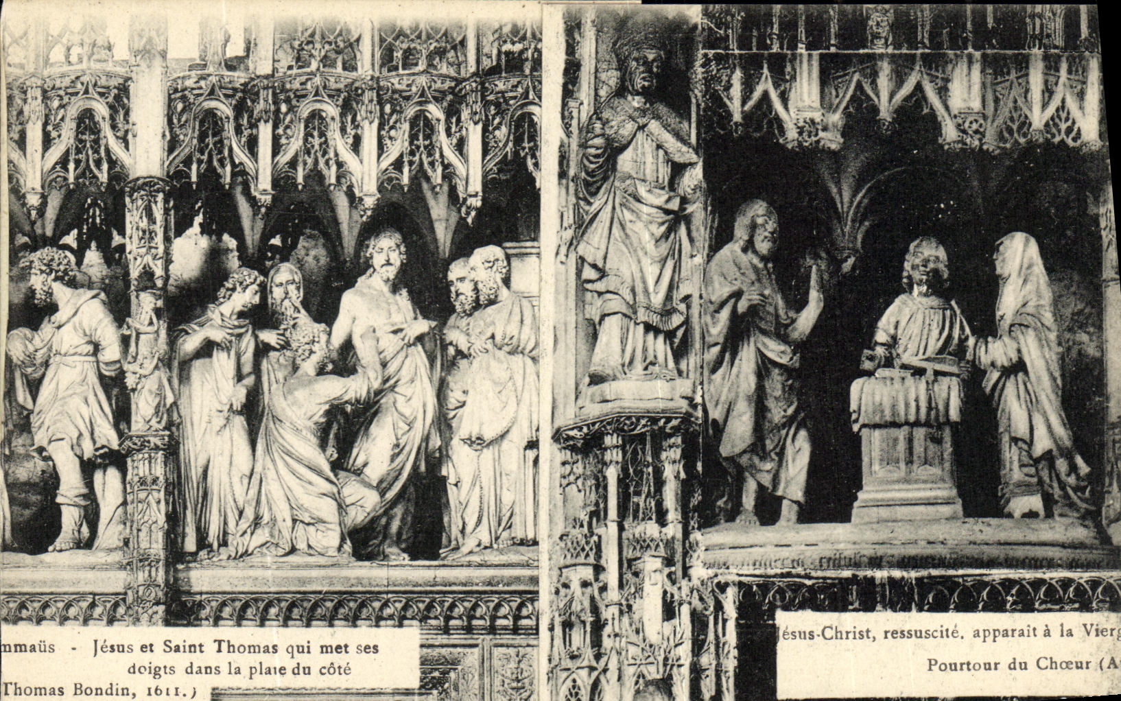 CPA Jesus et Saint Rhomas quai met ses deigts dans la Place du cote Chartres