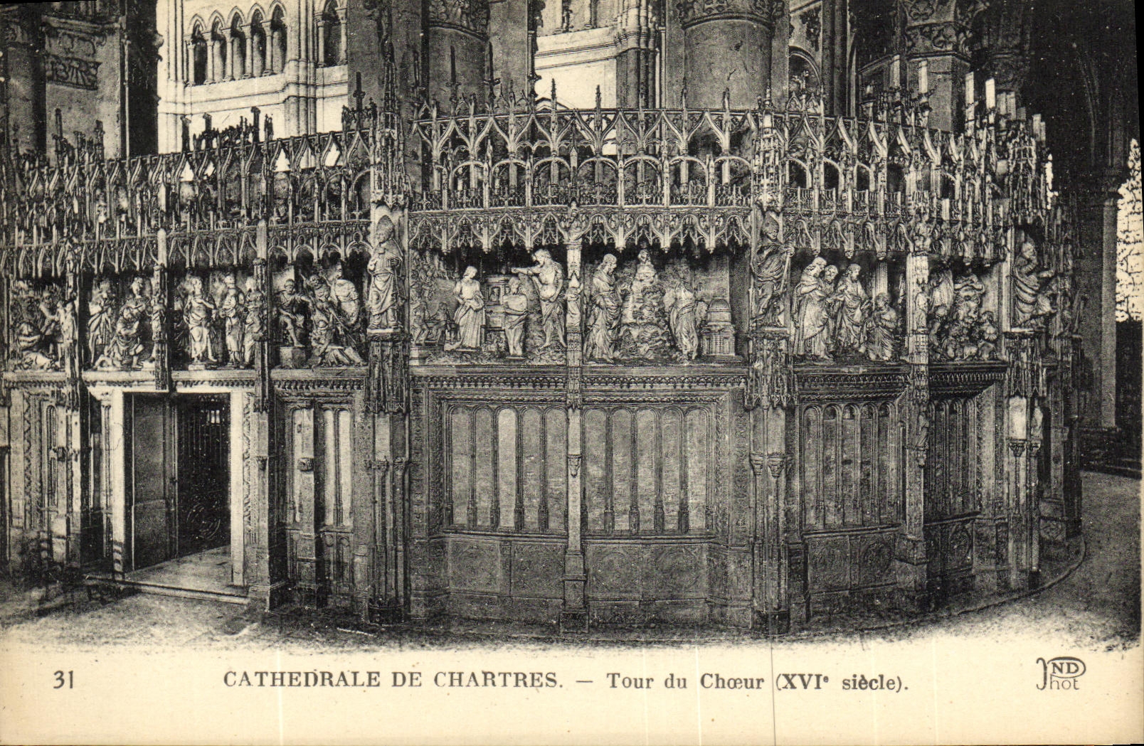 CPA Cathedrale de Chartres Tour du Choeur XVl e siecle