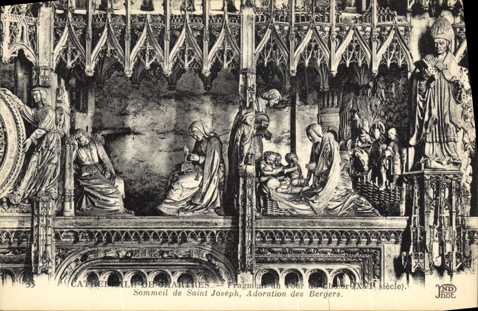 CPA Cathedrale de Chartres Sommeil de Saint Joseph Adoration des mages