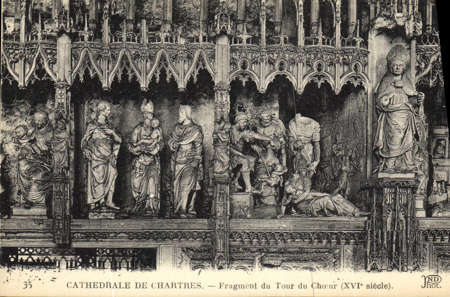 CPA Cathedrale de Chartres Fragment du Tour du Choeur XVl e siecle