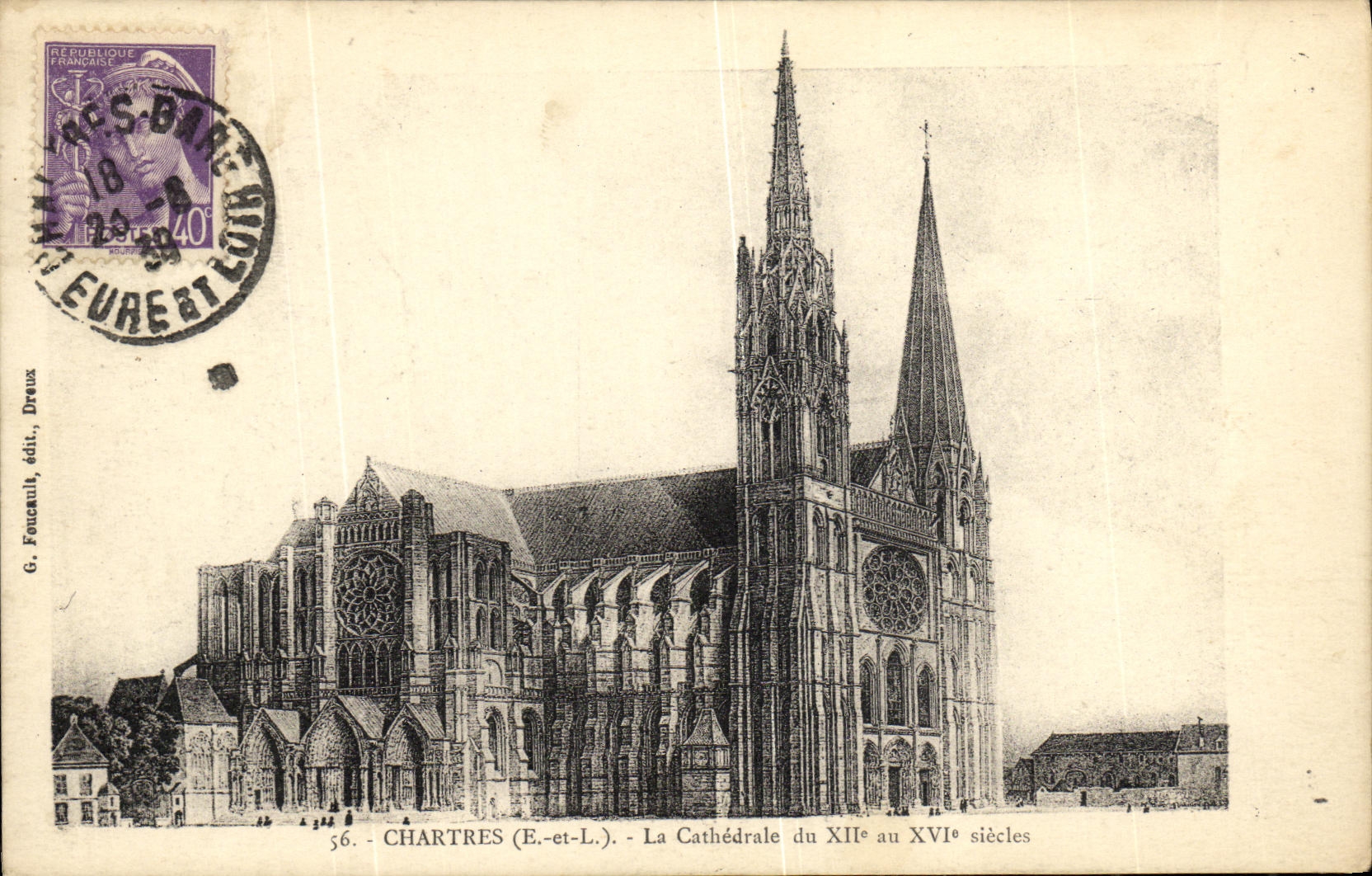 CPA Chartres La Cathedrale du Xll e au XVl e siecles