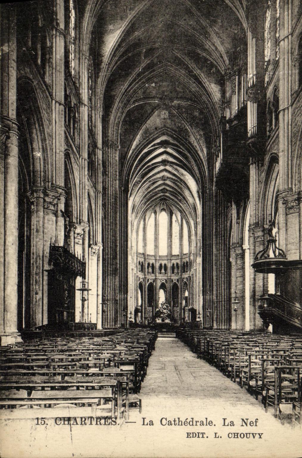 CPA Chartres La Cathedrale La Nef