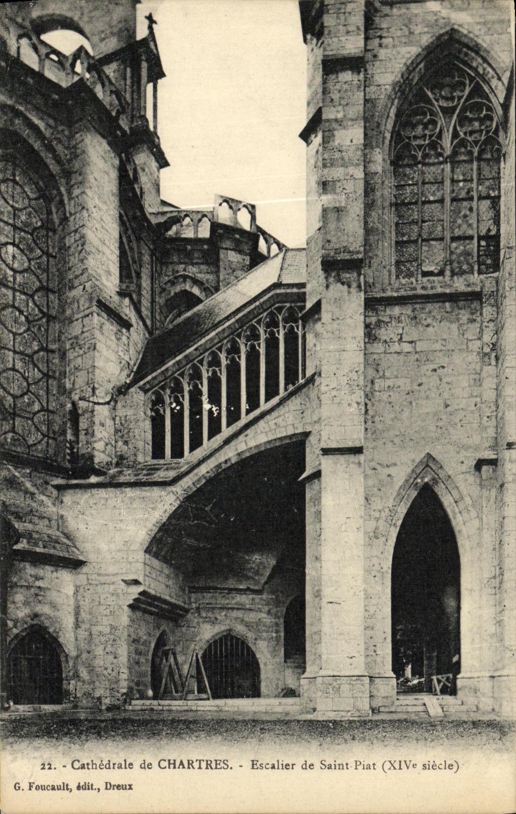 CPA Cathedrale de Chartres Escalier de Saint Piat