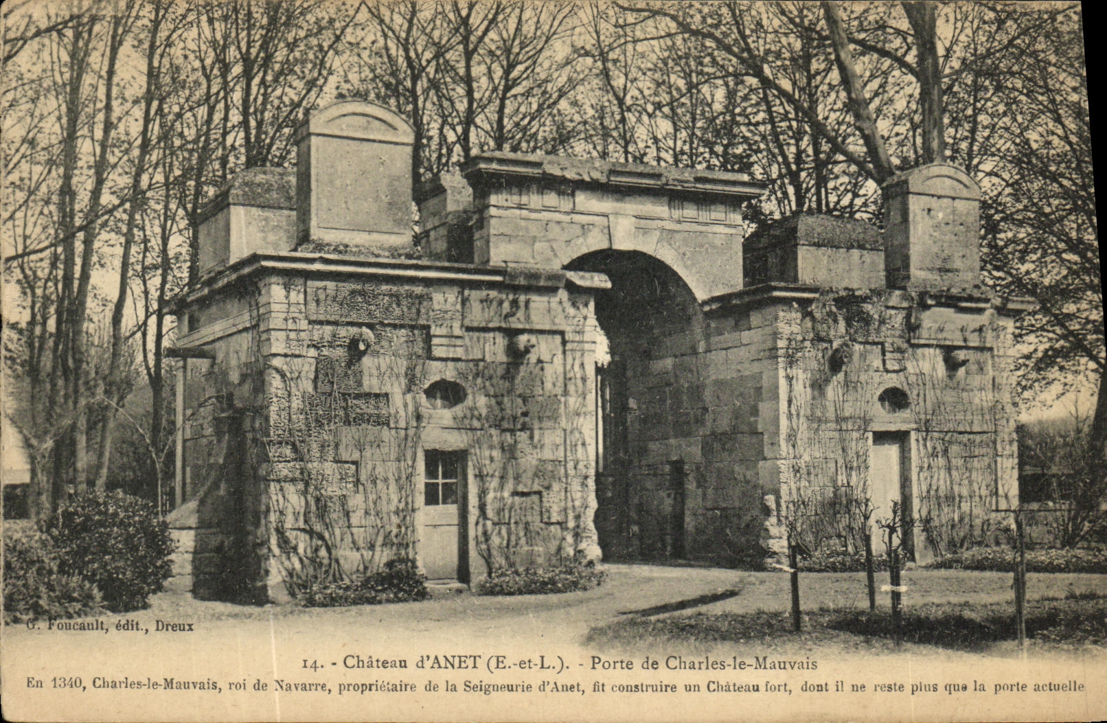 CPA Chateau d Anet Porte de Charles le Mauvais