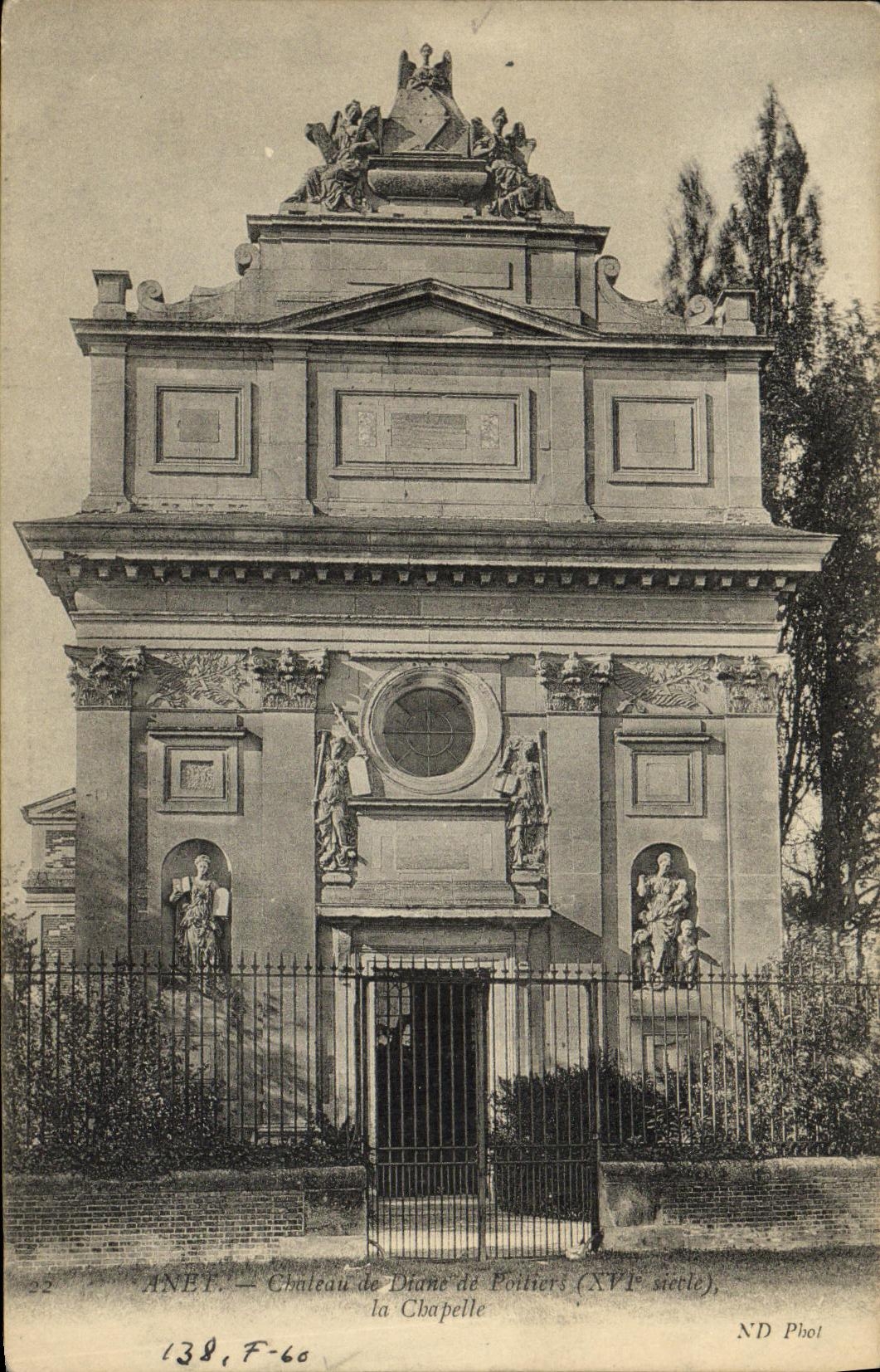 CPA Chateau d Anet Diane de Poitiers La chapelle