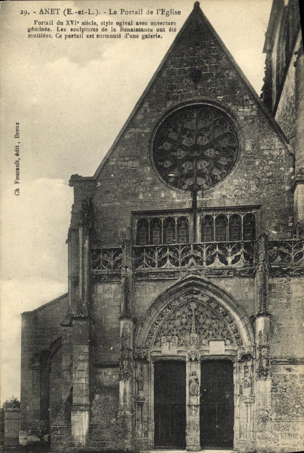 CPA Chateau d Anet Le Portail de l Eglise