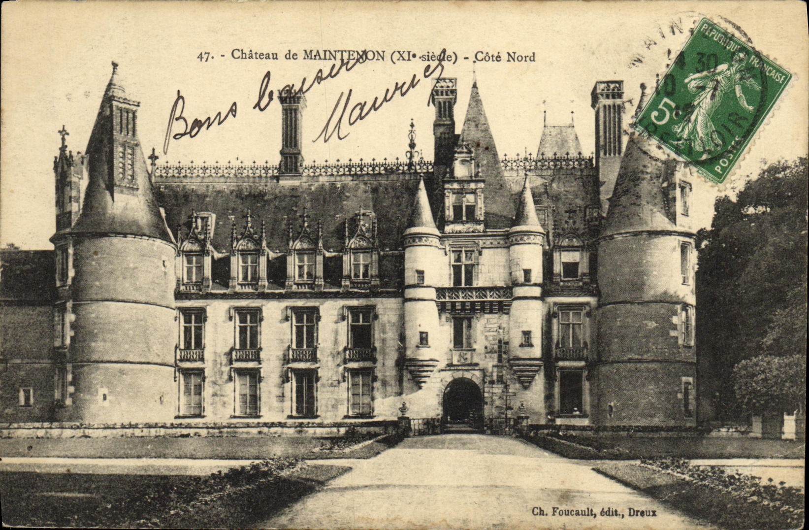 CPA Maintenon Chateau Cote Nord
