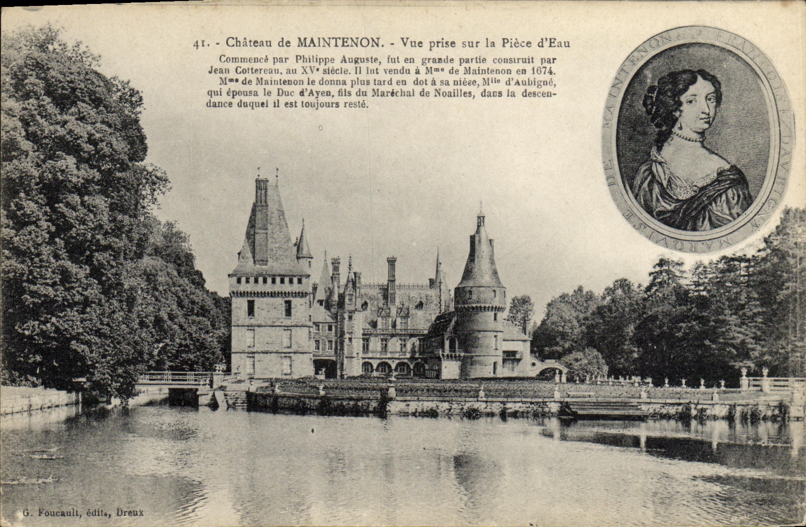 CPA Maintenon Le Chateau Vie Prise sur la Piece d Eau