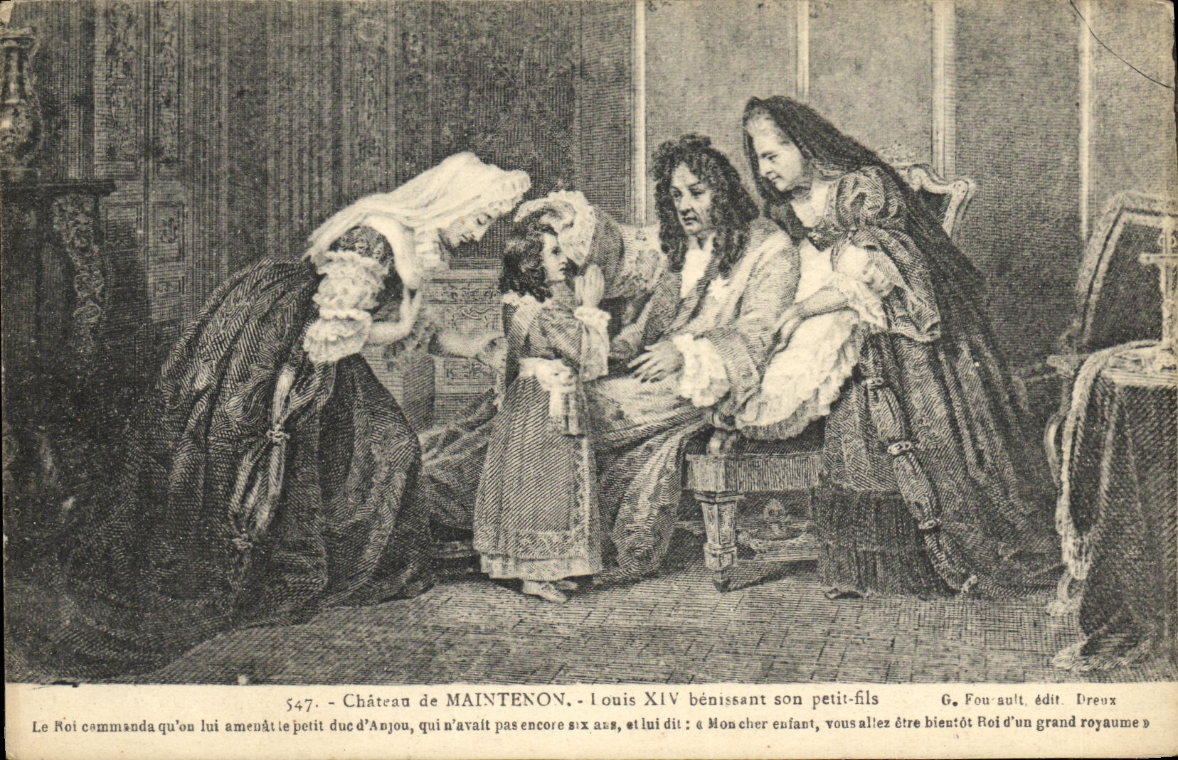 CPA Chateau De Maintenon Louis XIV benissant son petit fils