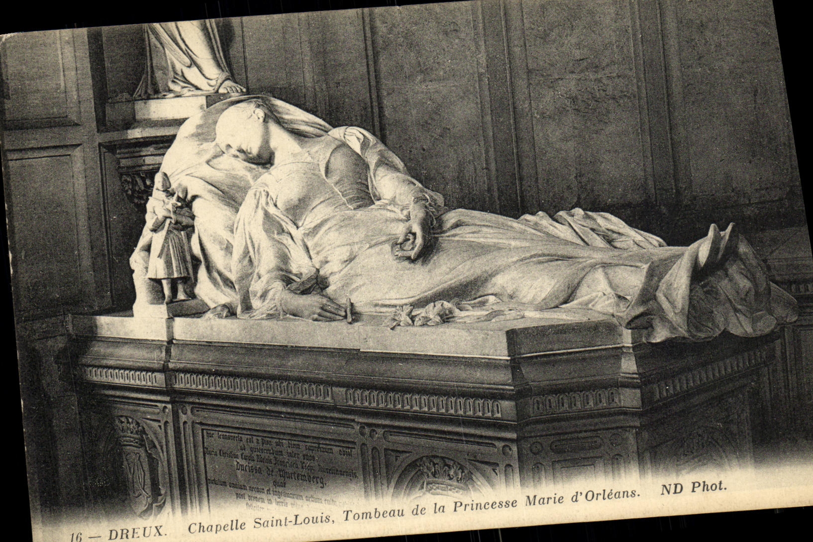 Castillo de la POSTAL de la VENDIMIA de la tumba de St  Louis de la camara acorazada de Dreux de la princesa Marie D Orleans