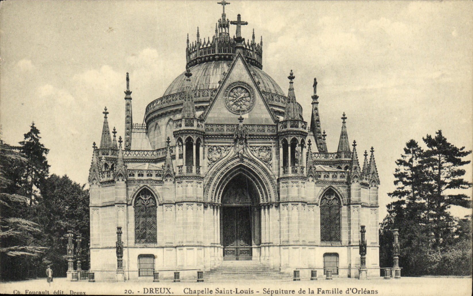 Castillo de la POSTAL de la VENDIMIA del entierro de St  Louis de la camara acorazada de Dreux de la familia D Orleans