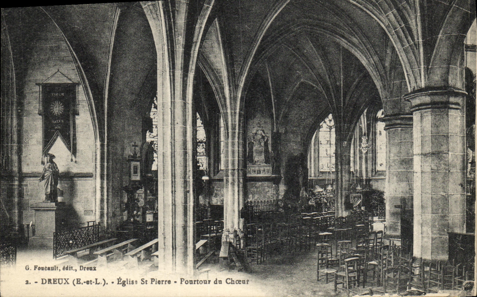 Castillo de la POSTAL de la VENDIMIA de la circunferencia del St Pedro de la iglesia de Dreux del estribillo