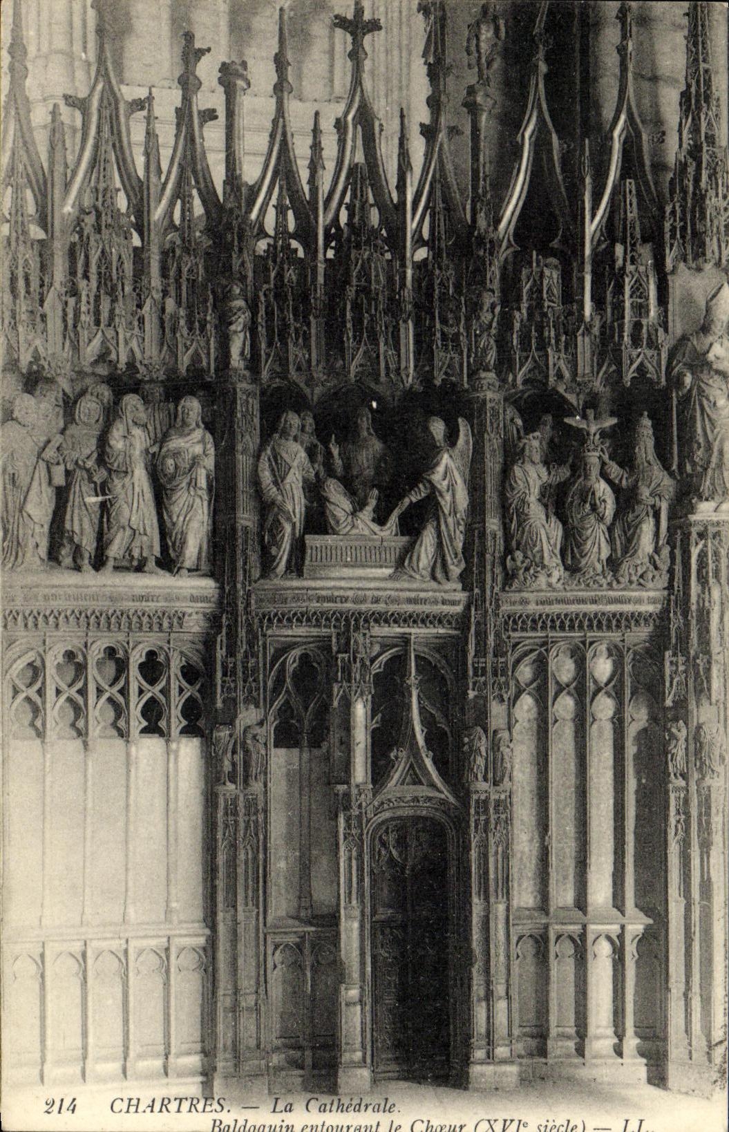 CPA Chartres Cathedrale Baldaquin entourant le choeur