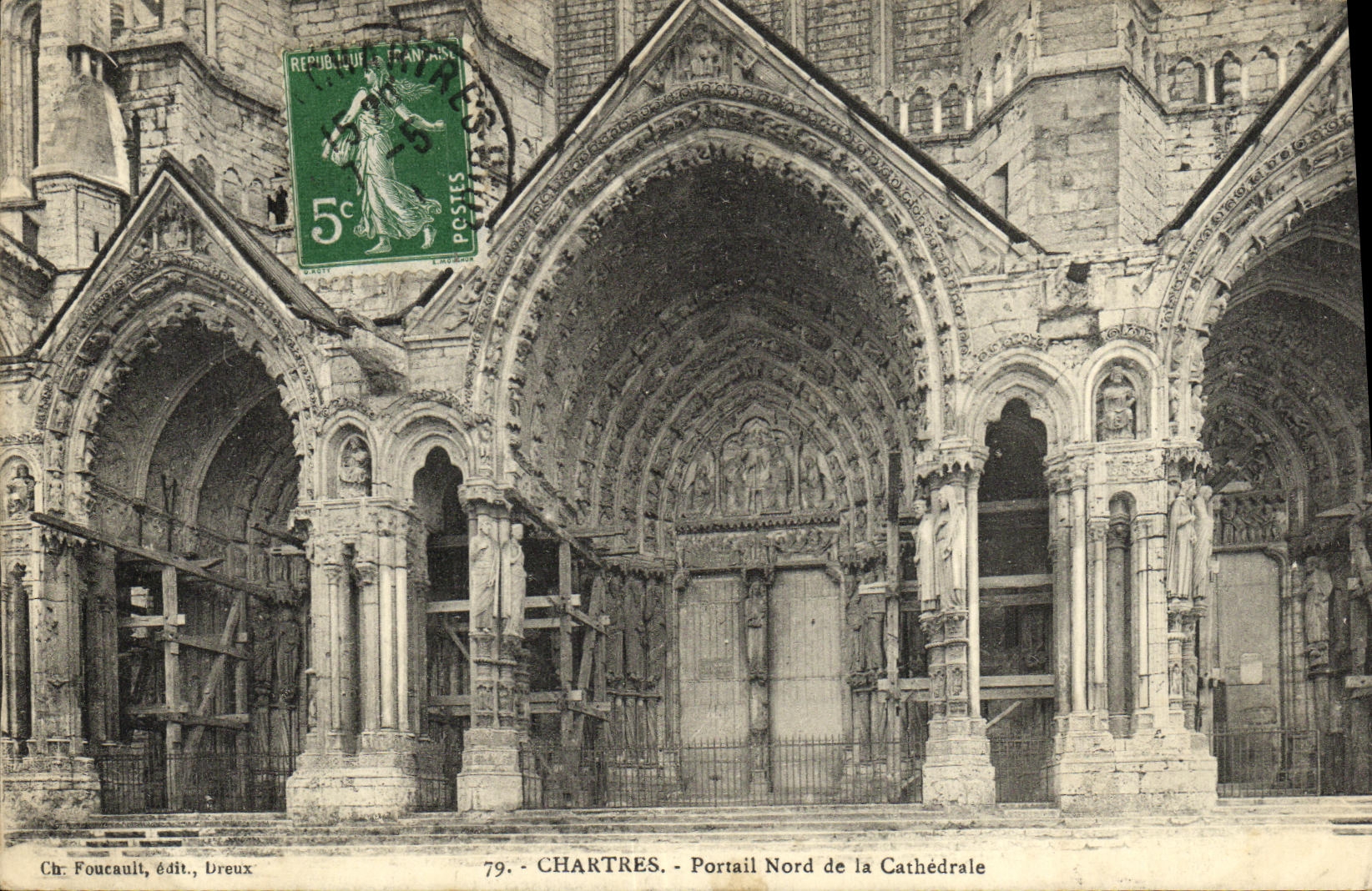 CPA Chartres de Cathedrale Portail Nord la Cathedrale