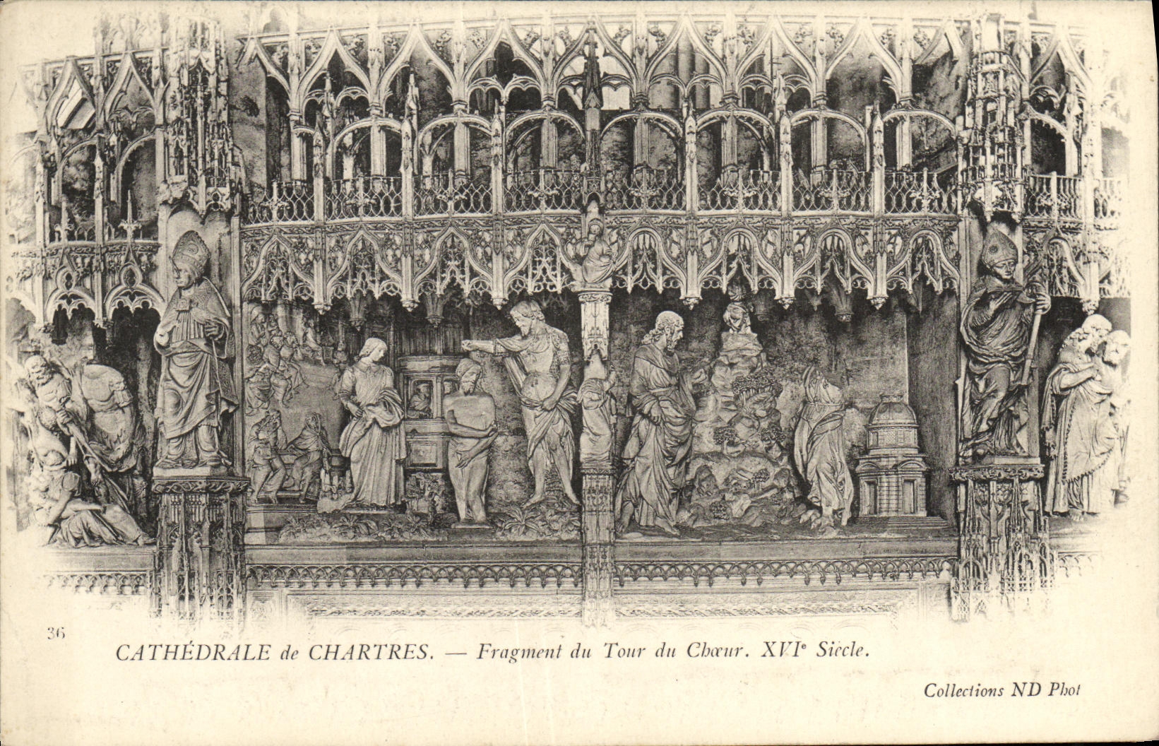 CPA Chartres Fragment du Tour du Choeur