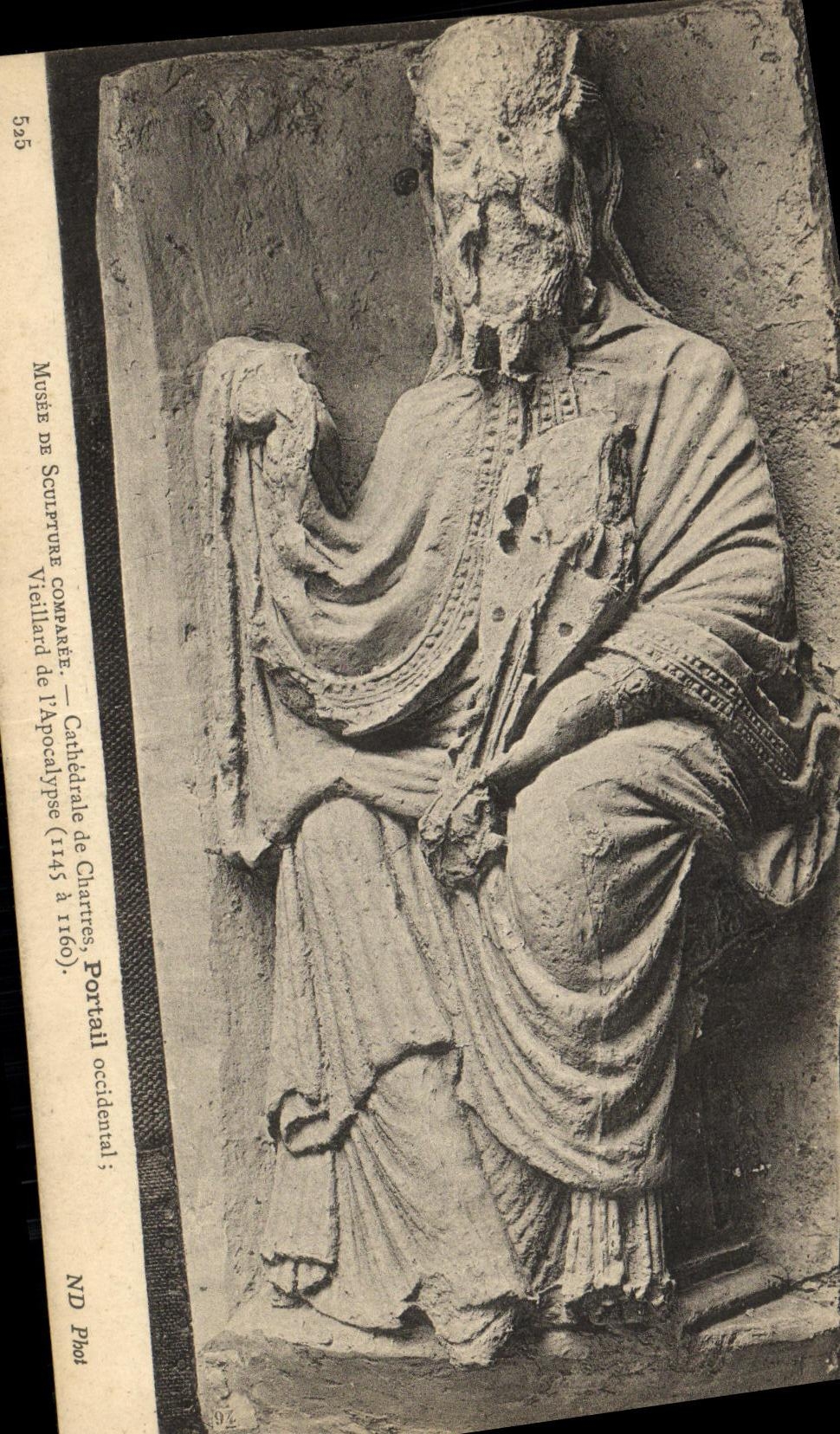 CPA Chartres Cathedrale Portail occidental Vieillard de l apocalypse