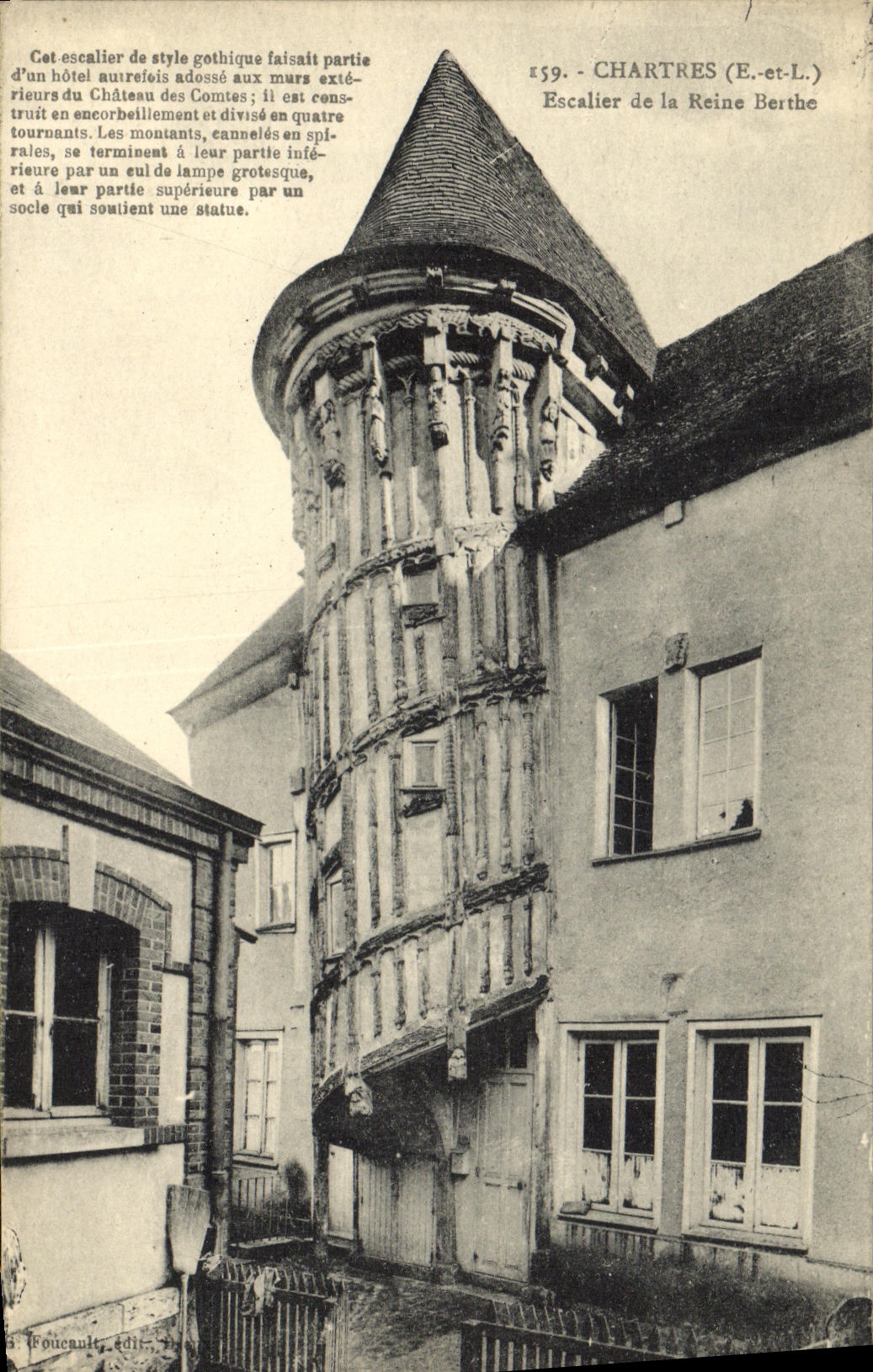 CPA Chartres La Cathedrale Escalier de la Reine Berthe