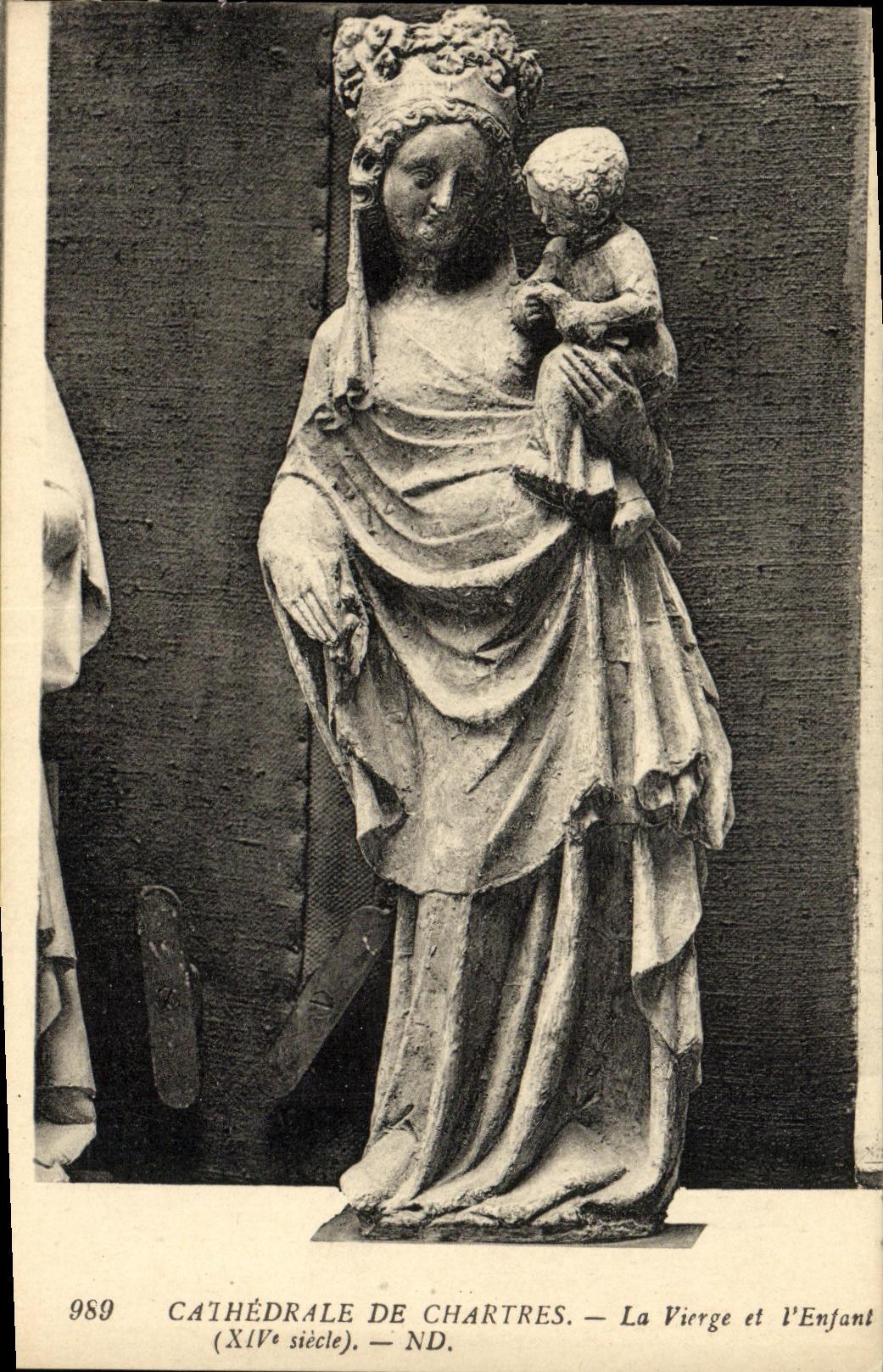 CPA Chartres Cathedrale La Vierge et L Enfant