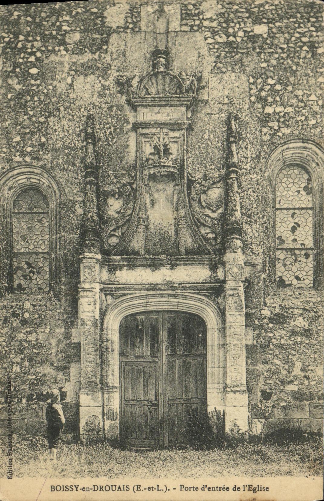 CPA Boissy en Drouais Porte d entree de L Eglise