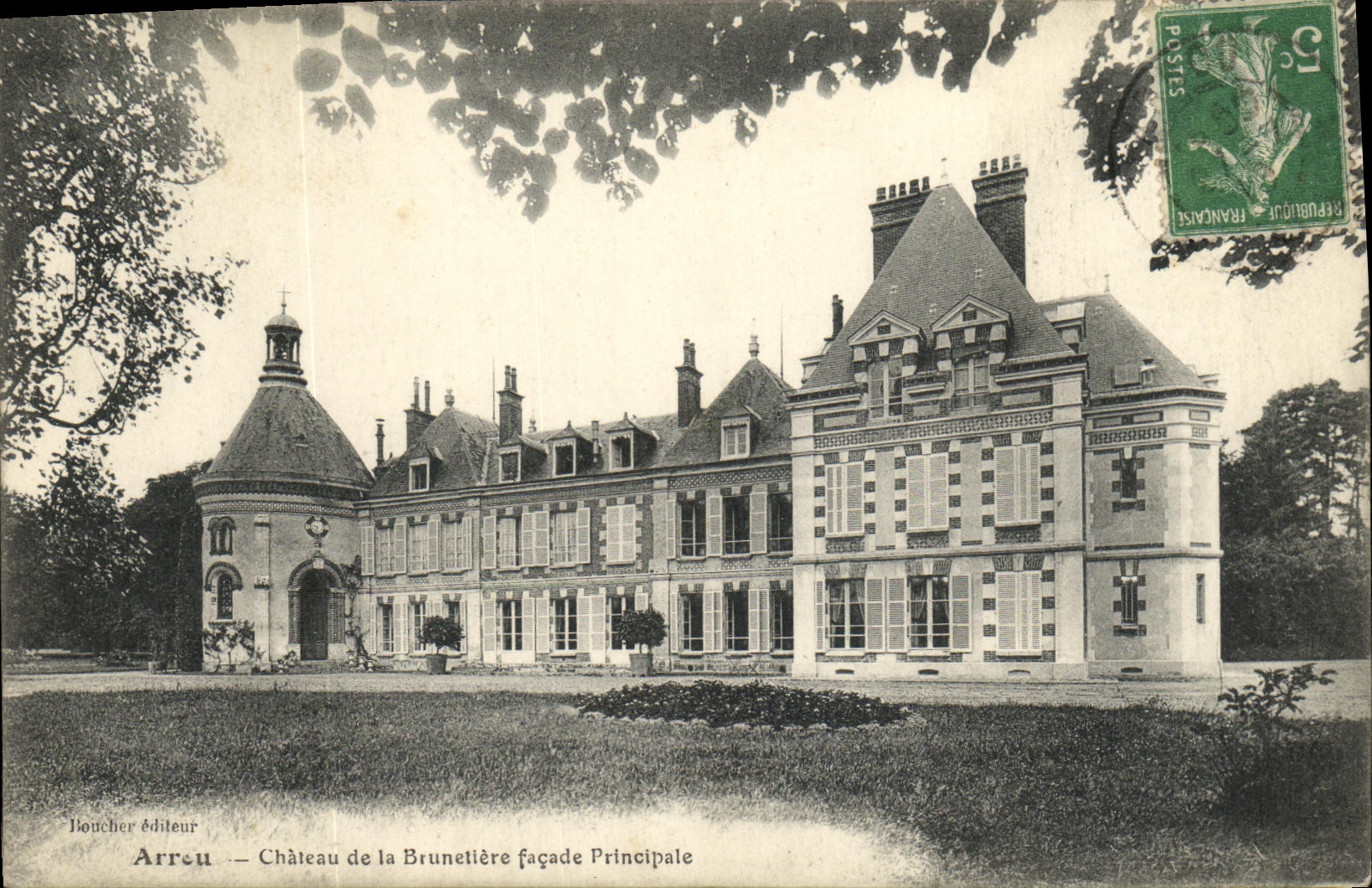 CPA Arrou Chateau de Bruneliere Facade Principale