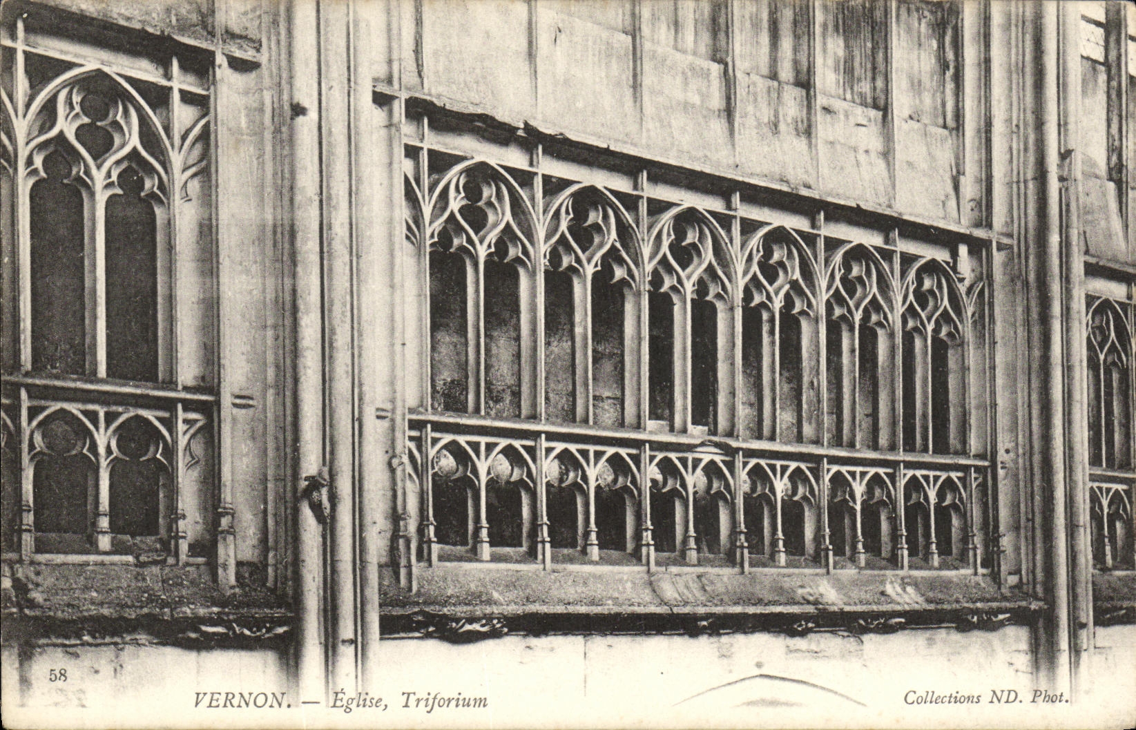VINTAGE POSTCARD Vernon Church Triforium