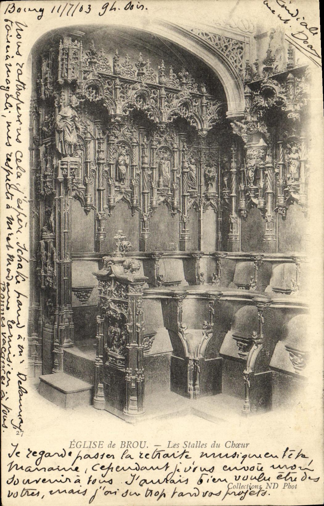 CPA Eglise de Brou Les Stalles du Choeur