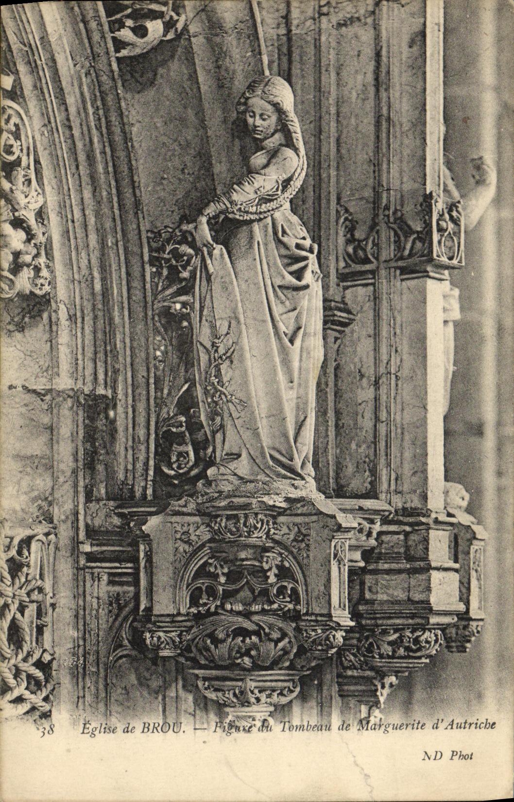 CPA Eglise de Brou Figure du tombeau de Marguerite d Autriche