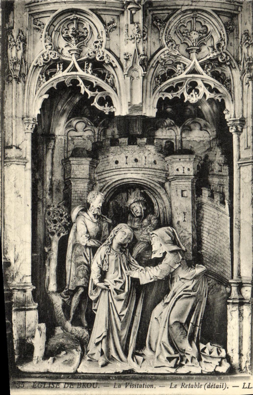 CPA Eglise De Brou La Visitation Le Retable