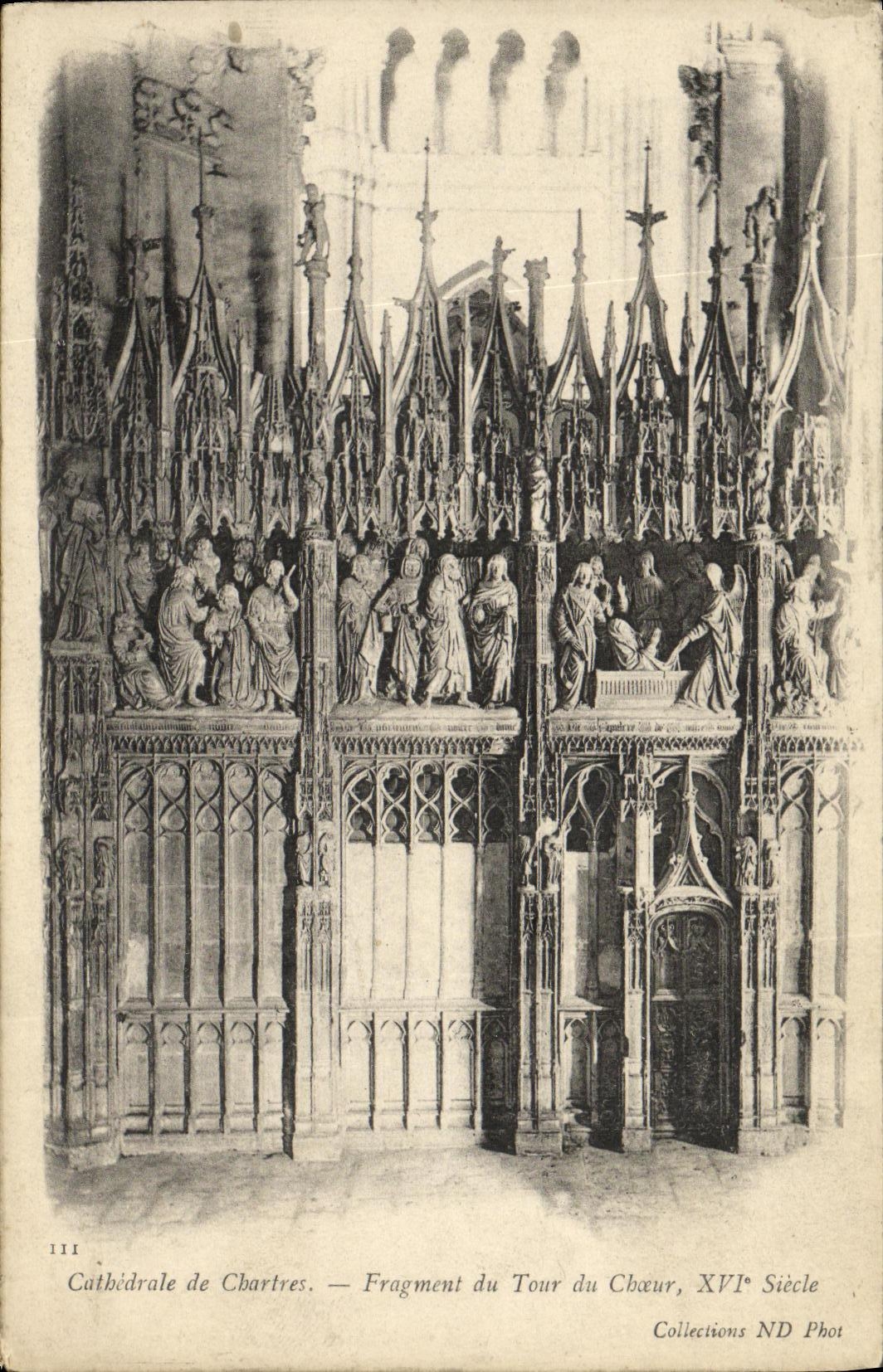 CPA Cathedrale de Chartres Frogment du Tour du Cheur