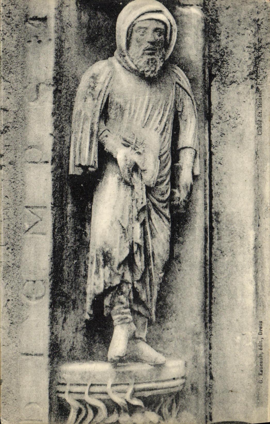 CPA Cathedrale de Chartres Detail du Portail Nord L hiver