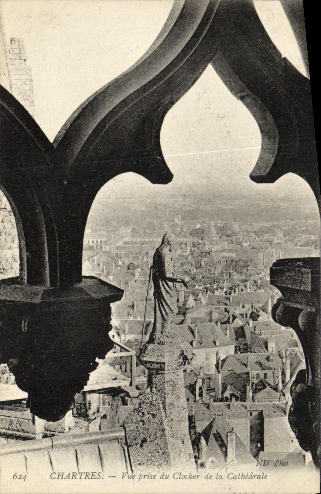 CPA Cathedrale de Chartres Vue Prise du Clocher de la Cathedrale