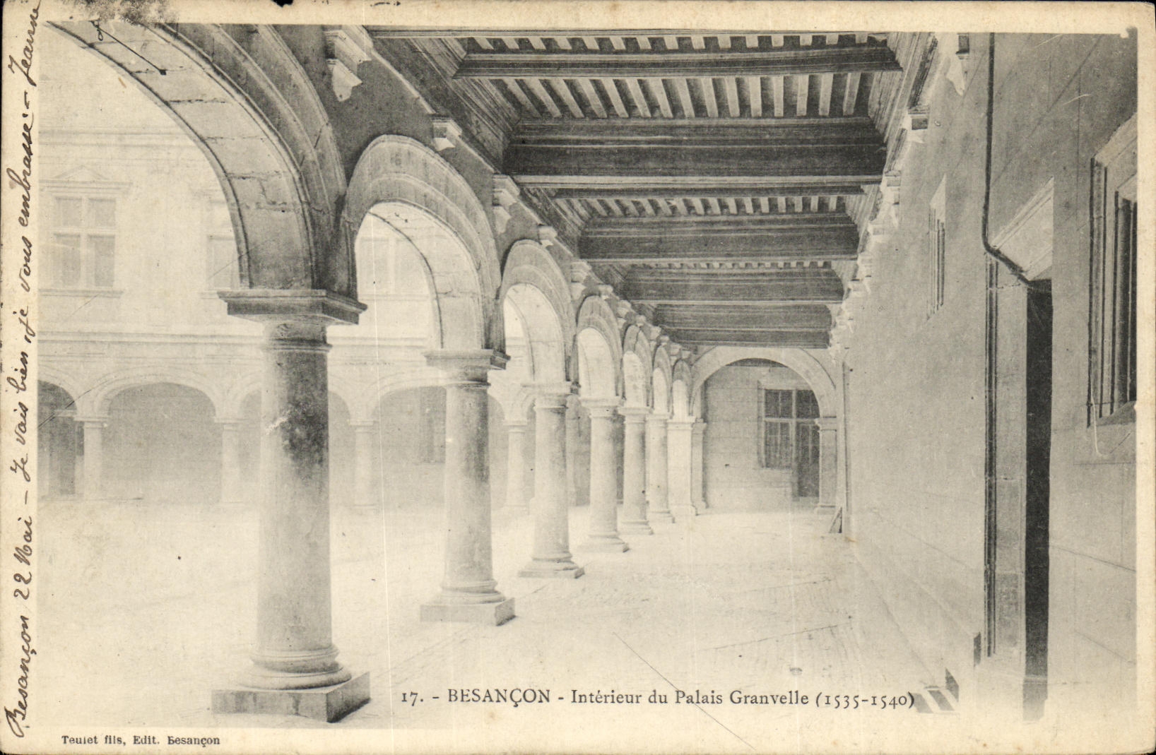 CPA Besancon Interieur du Palais Granvelle