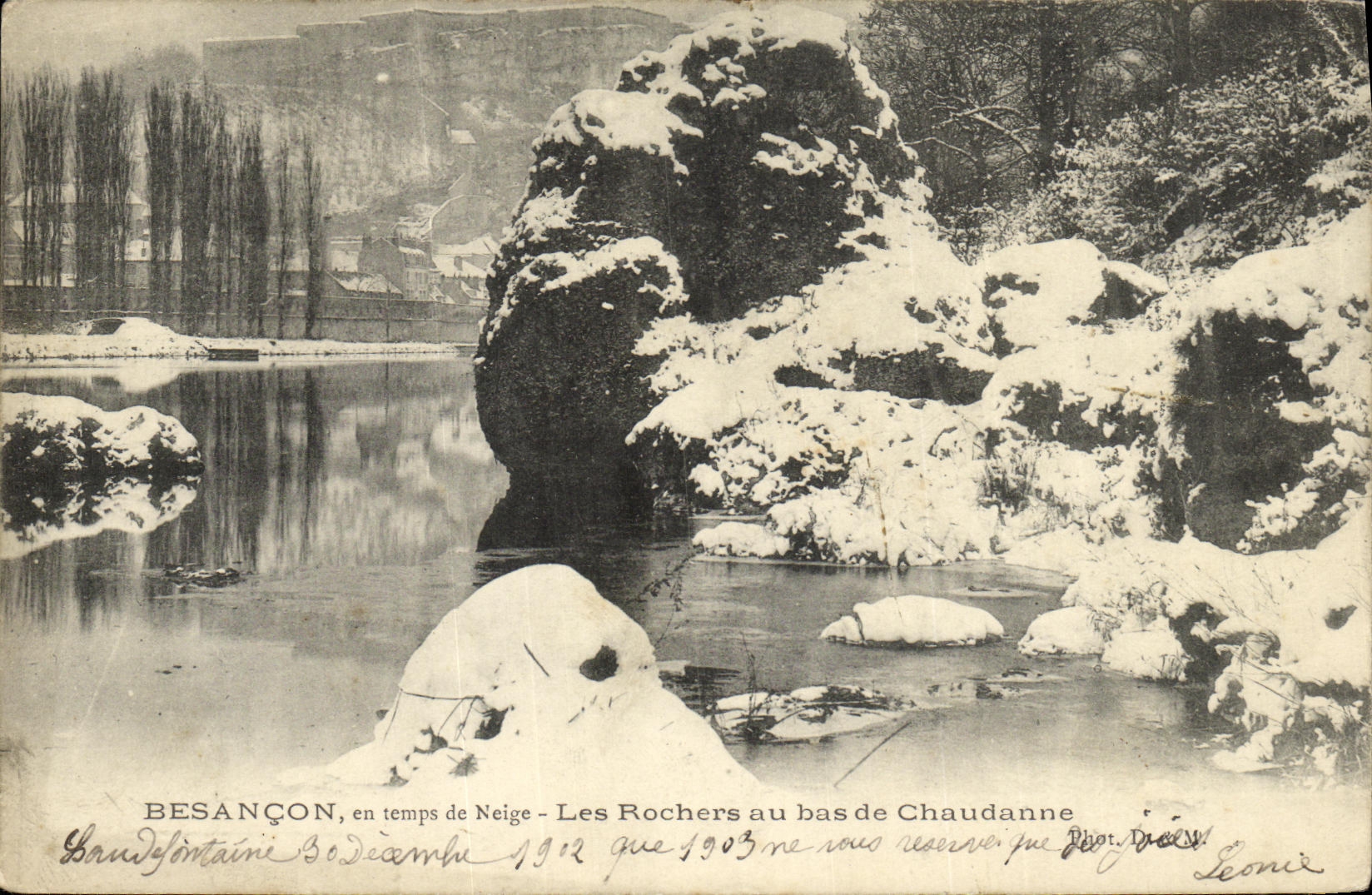 CPA Besancon Les Rochers au Bas de Chaudanne