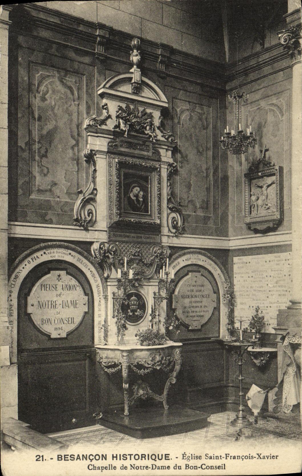 CPA Besancon Historique Eglise Saint Francois Chapelle de Notre Dame du Bon Conseil