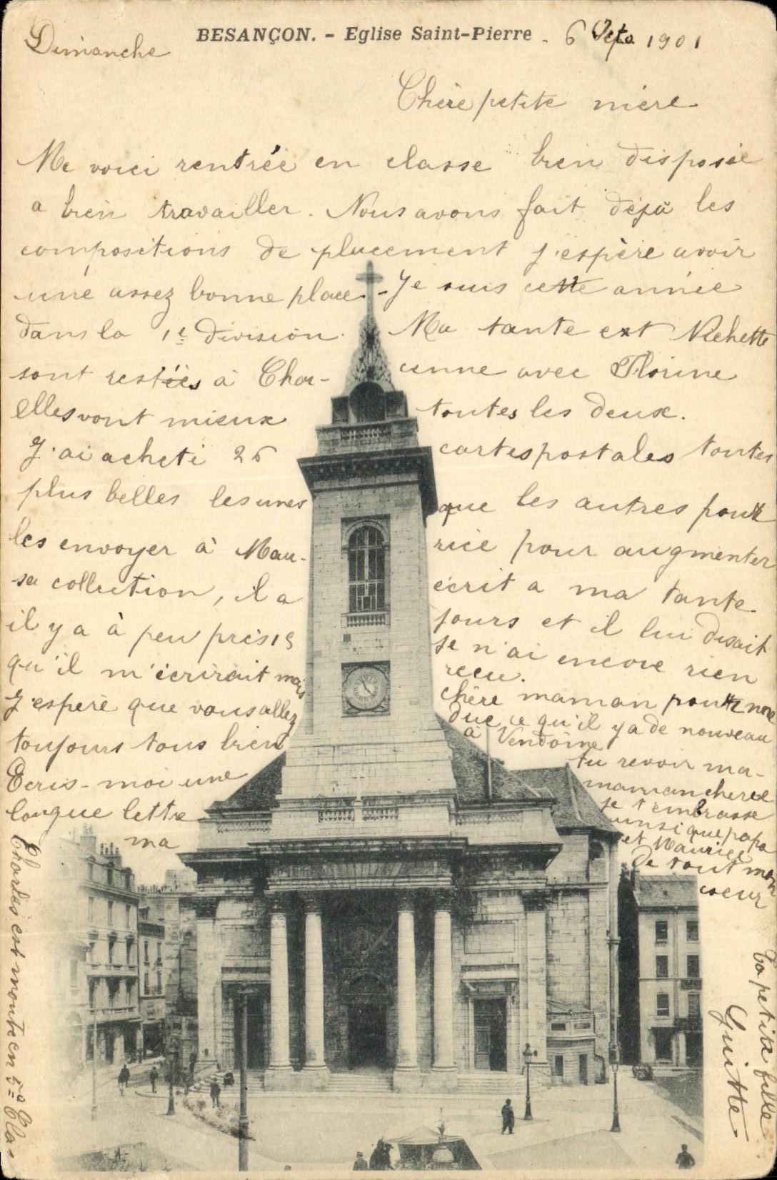 CPA Besancon Eglise Saint Pierre
