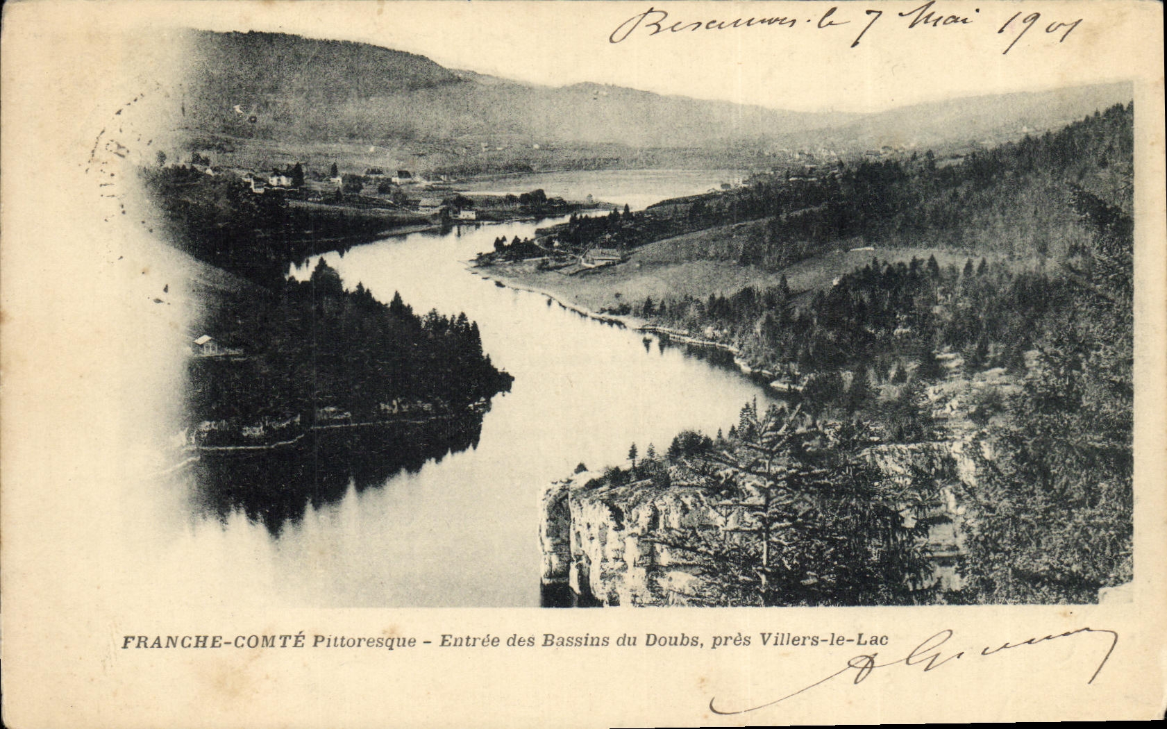 CPA Franche Comte Pittoresque Entree des Bassins du Doubs Villers le Lac