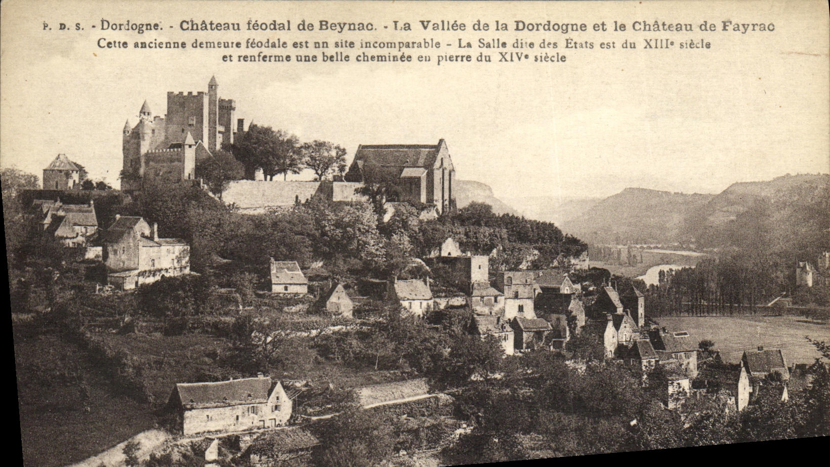 CPA Dordogne Chateau Feodal de Beynac La Vallee de la Dordogne et le chateau de Fayrac