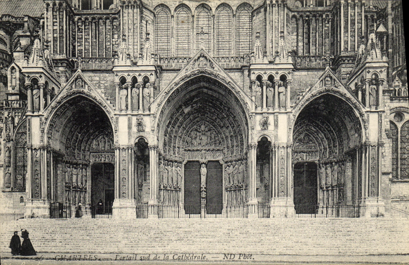 CPA Chartres Portail Sud de la Cathedrale