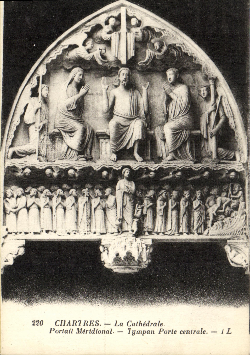 CPA Chartres La Cathedrale Portail Meridional Tympan porte centrale