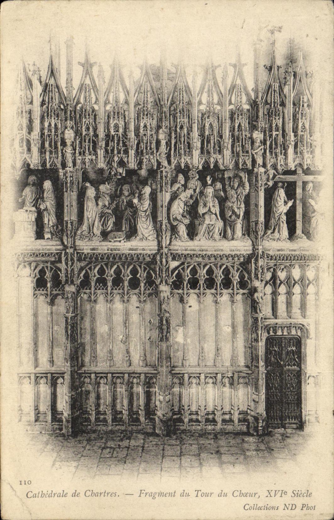 CPA Chartres La Cathedrale Fragment du Tour du Choeur