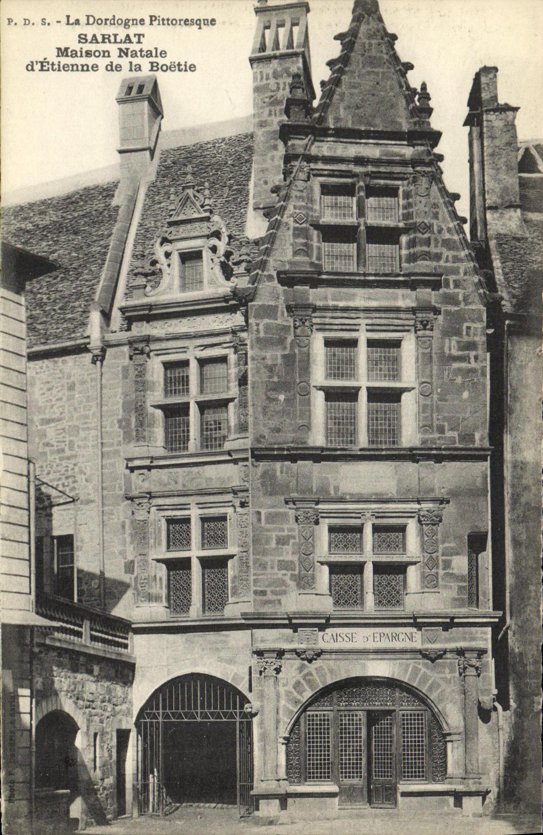 VINTAGE POSTCARD Sarlat Native house D Etienne of Boetie