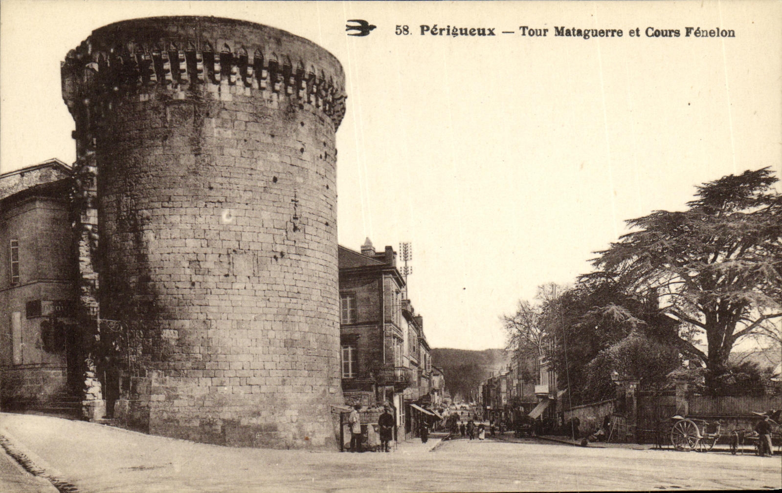 CPA Perigueux Tour Mataguerre et Cours Fenelon