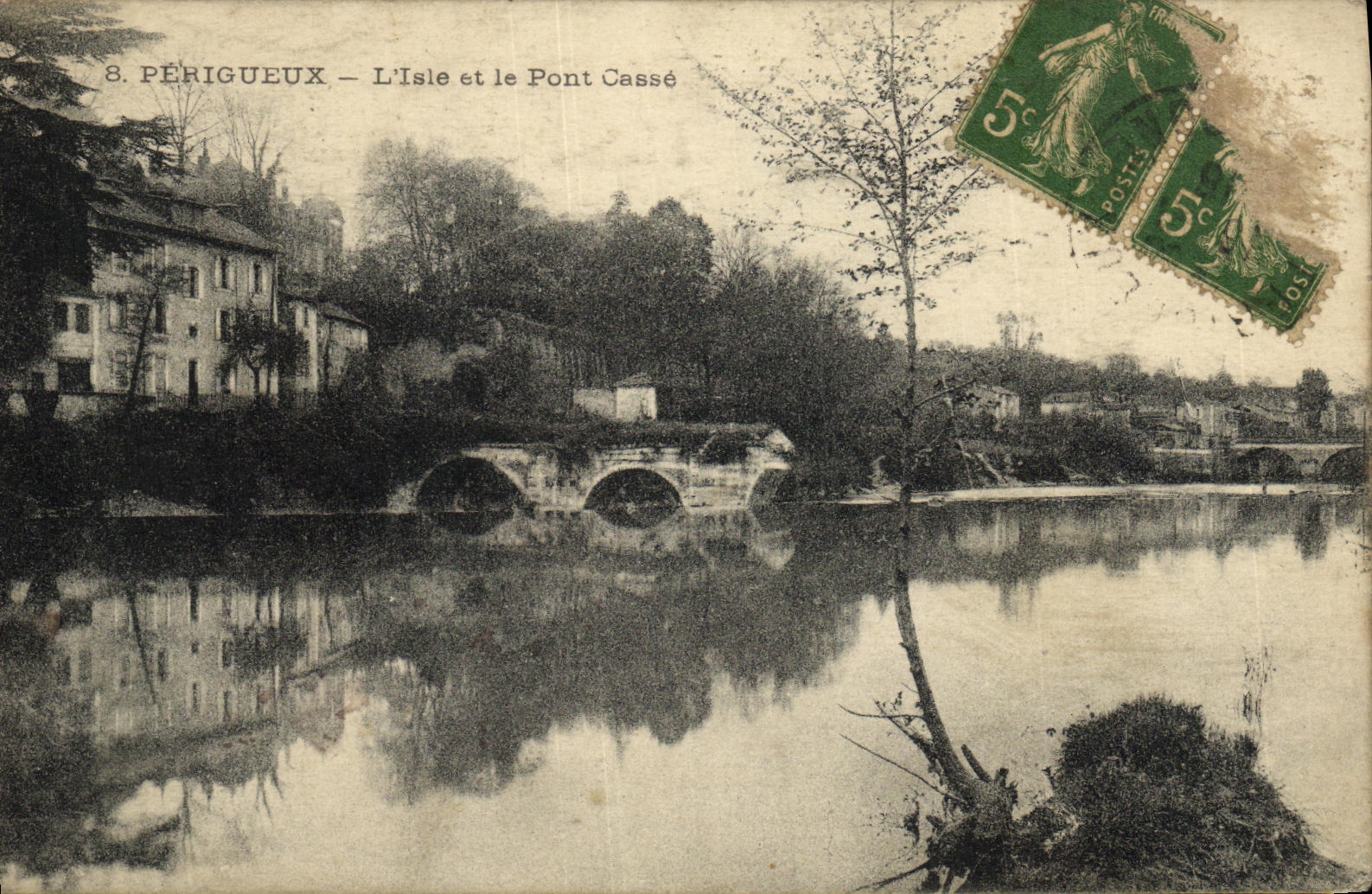 CPA Perigueux L Isie et le Pont Casse