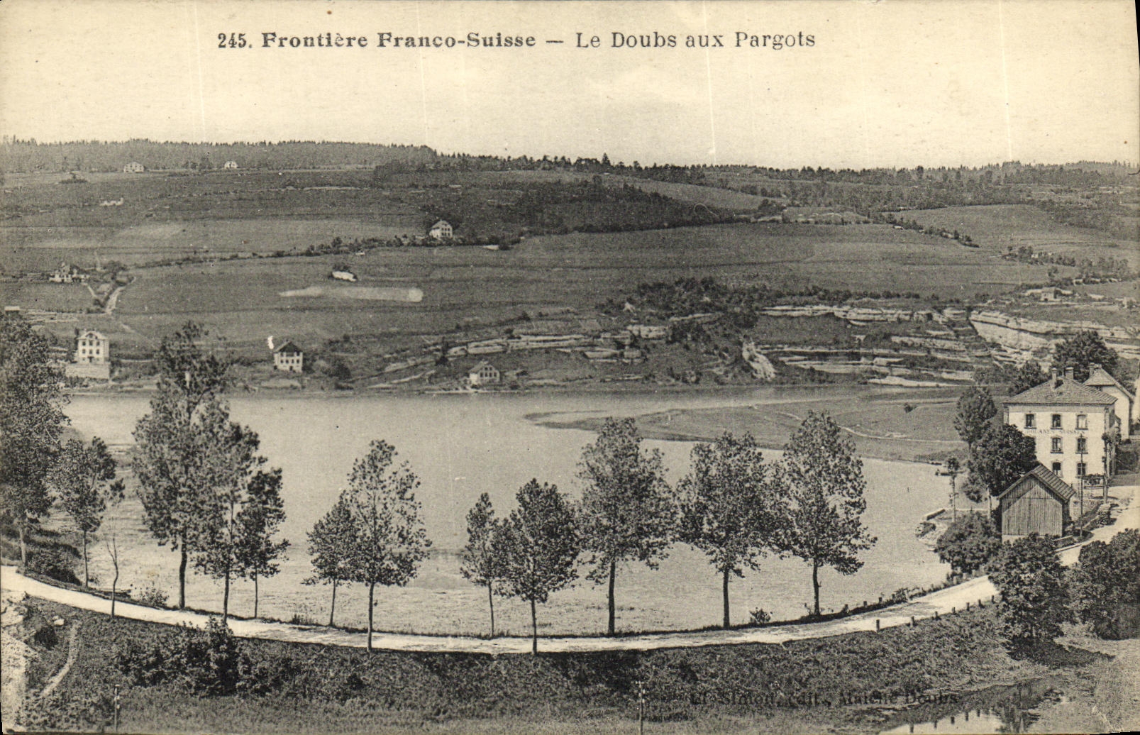 CPA Frontiere Franco Suisse Le Doubs Aux Pargots
