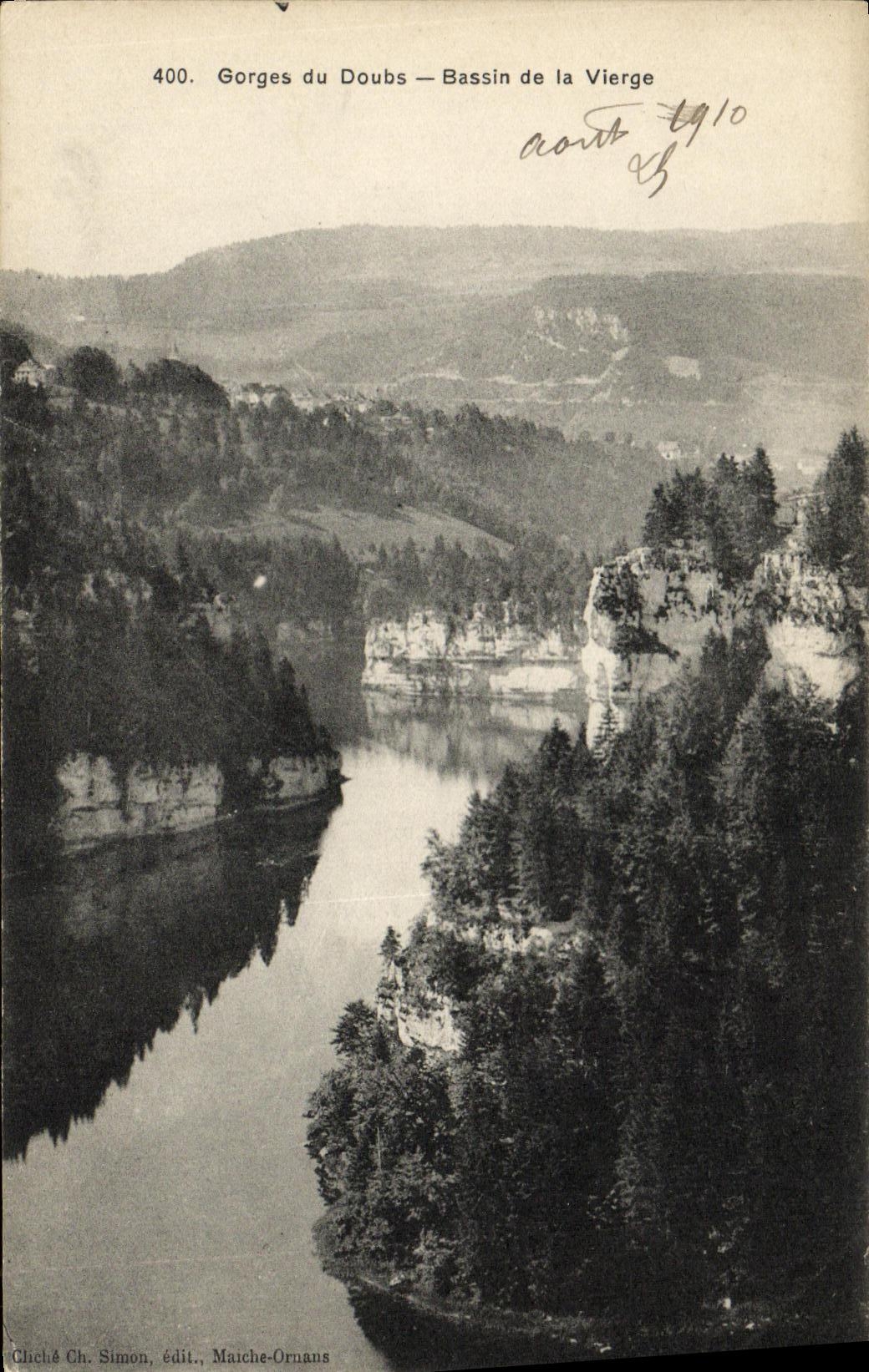 CPA Gorges du Doubs Bassin de la Vierge