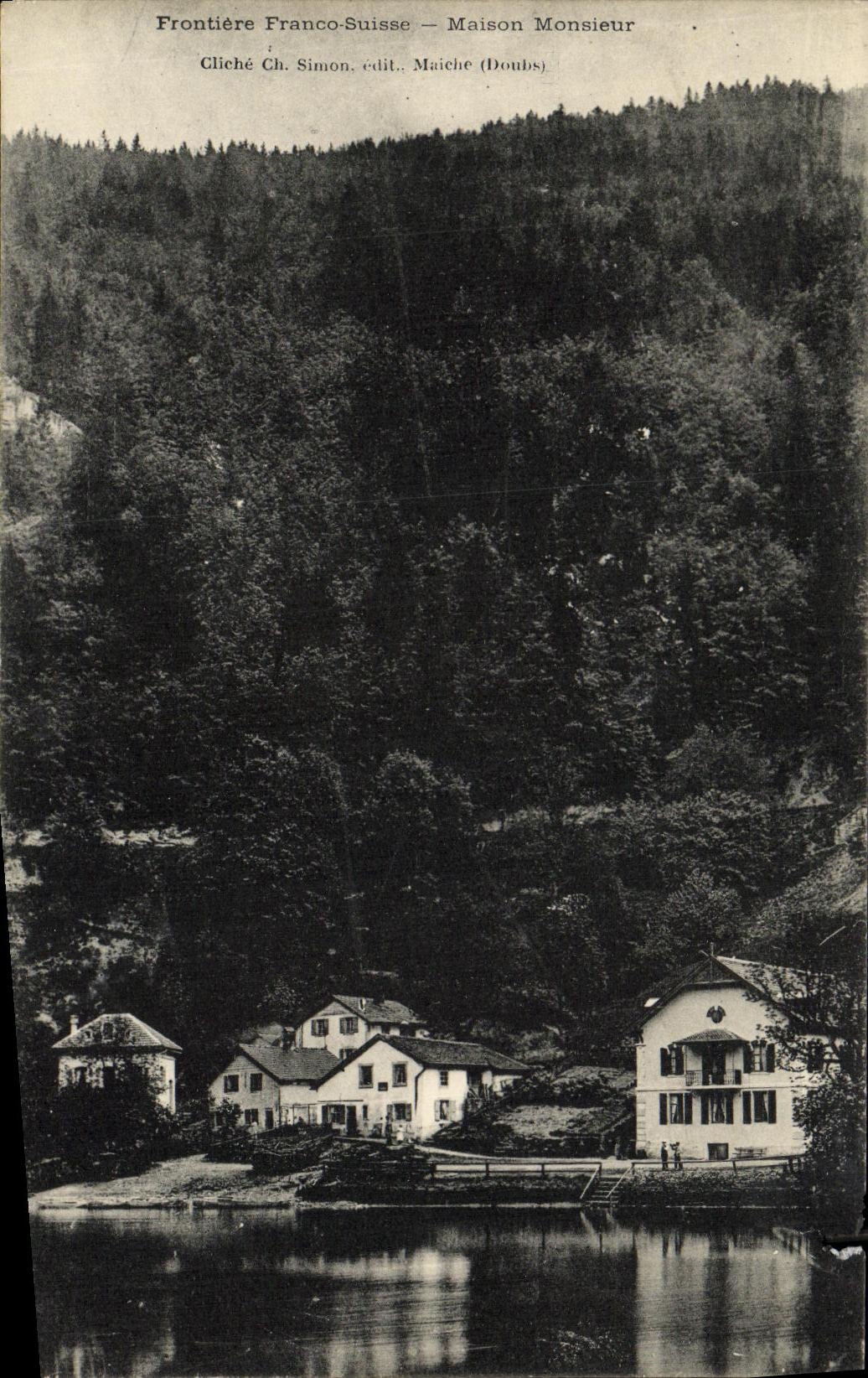 CPA Frontiere Franco Suisse Maison Monsieur