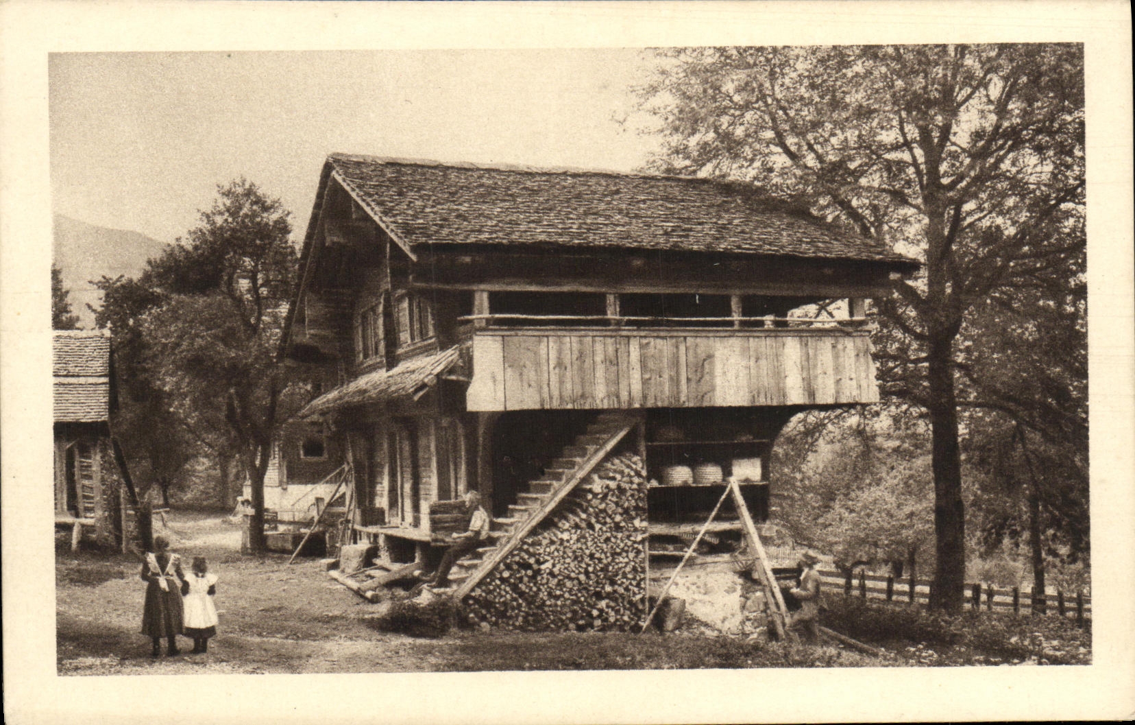 CPA Chocolat Kilaus Morteau France Doubs Maison Folklore 