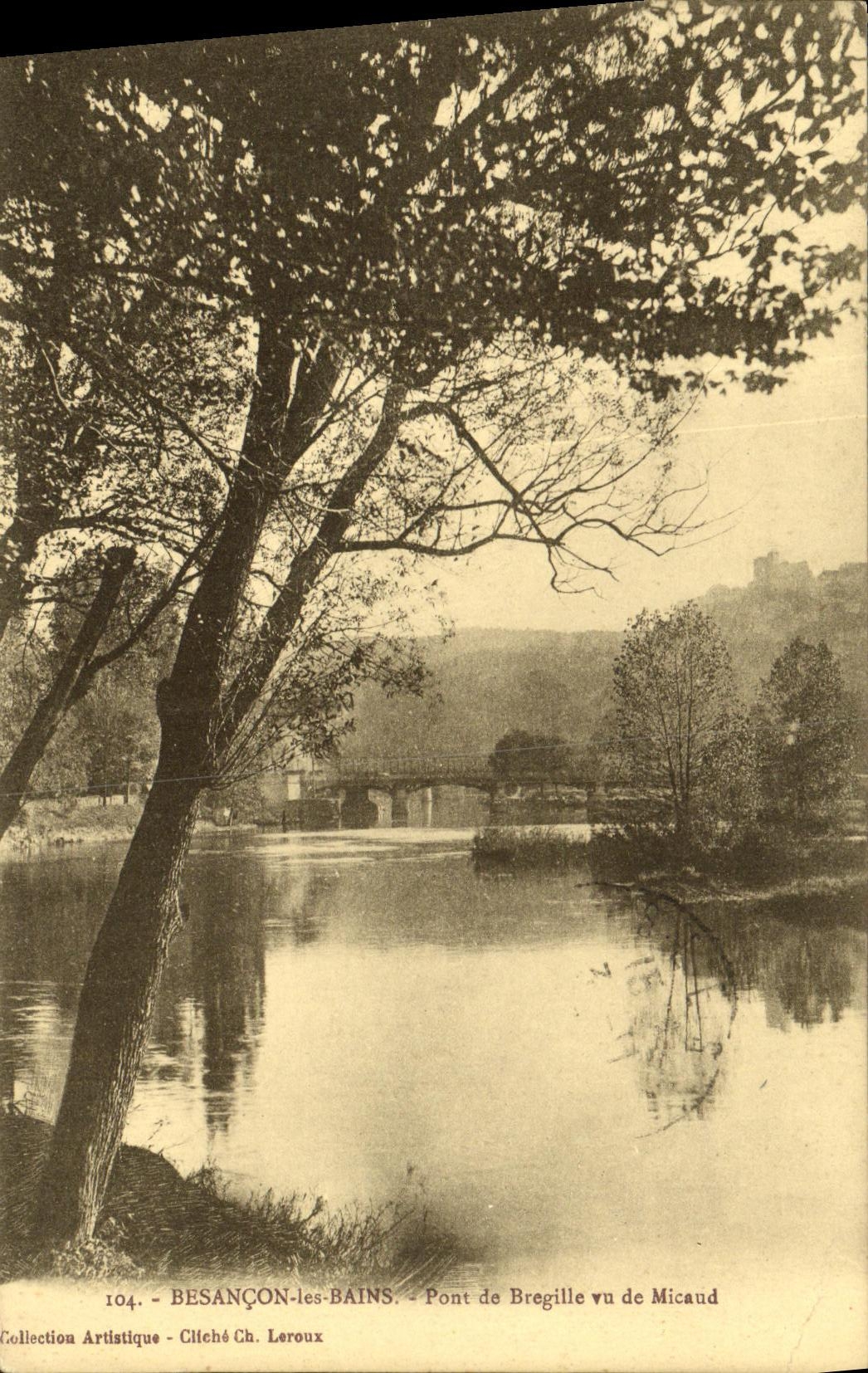 CPA Besancon les Bains Pont de Bregille vu de Micaud