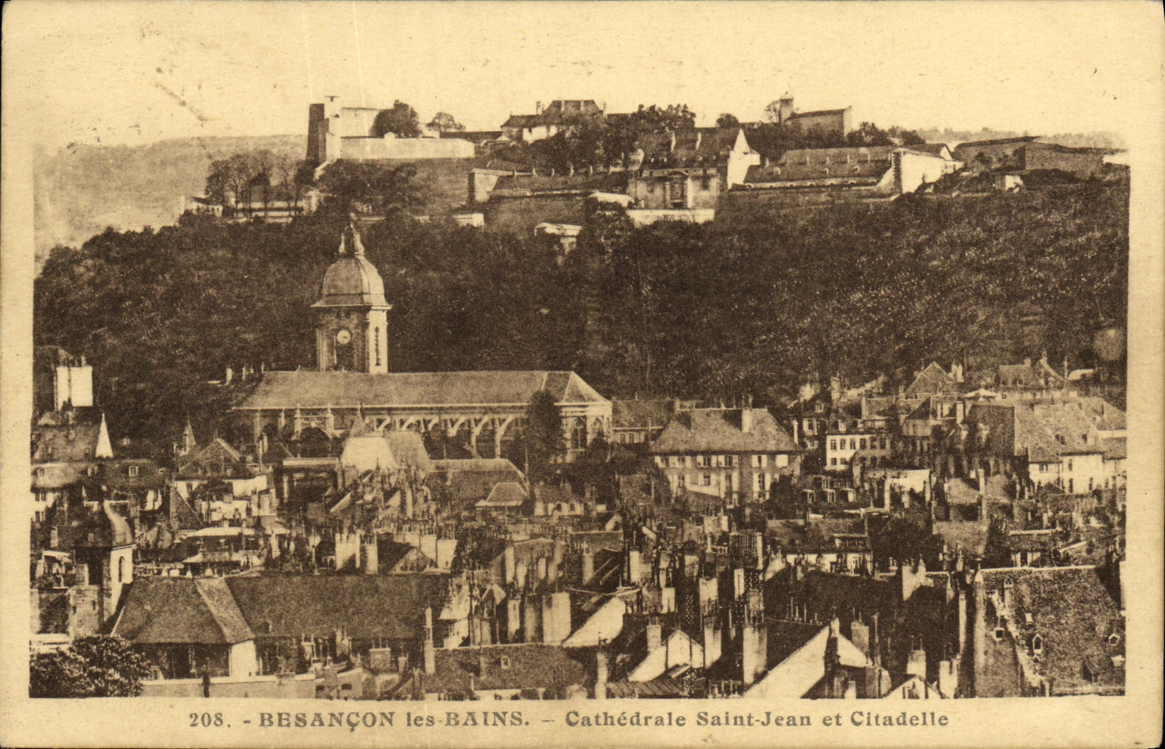 CPA Besancon les Bains Cathedrale Saint Jean et Citadelle